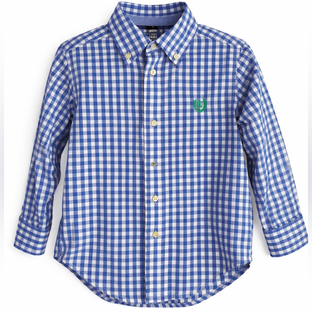 CHAPS Blue Gingham Shirt- Size 2T